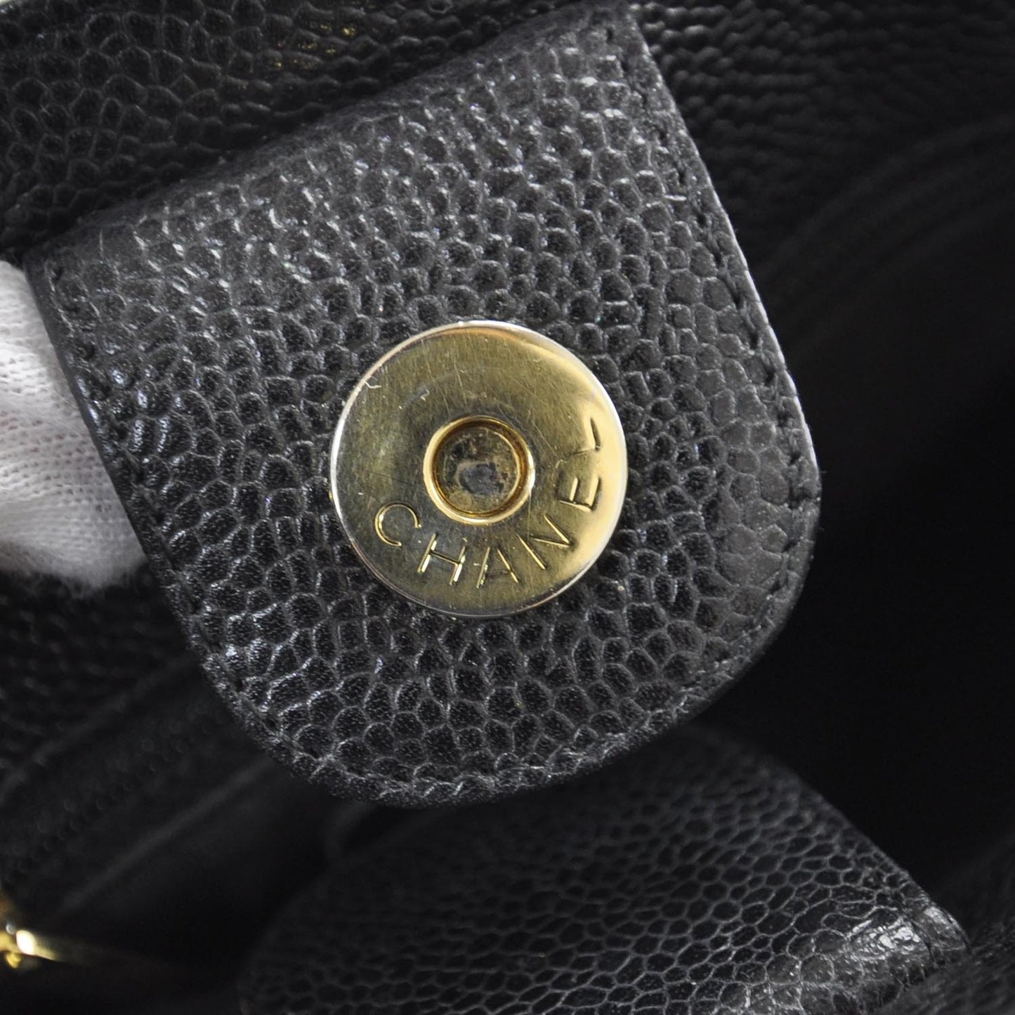 Caviar Petit Shopping Tote PST Black GHW