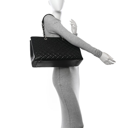 Chanel Caviar Quilted XL Grand Shopping Tote GST Black 2 of 12