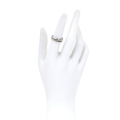 David Yurman Sterling Silver Diamond X Crossover Ring 52 6 2 of 5