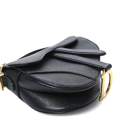 Christian Dior Grained Calfskin Mini Saddle Bag Black 9 of 10