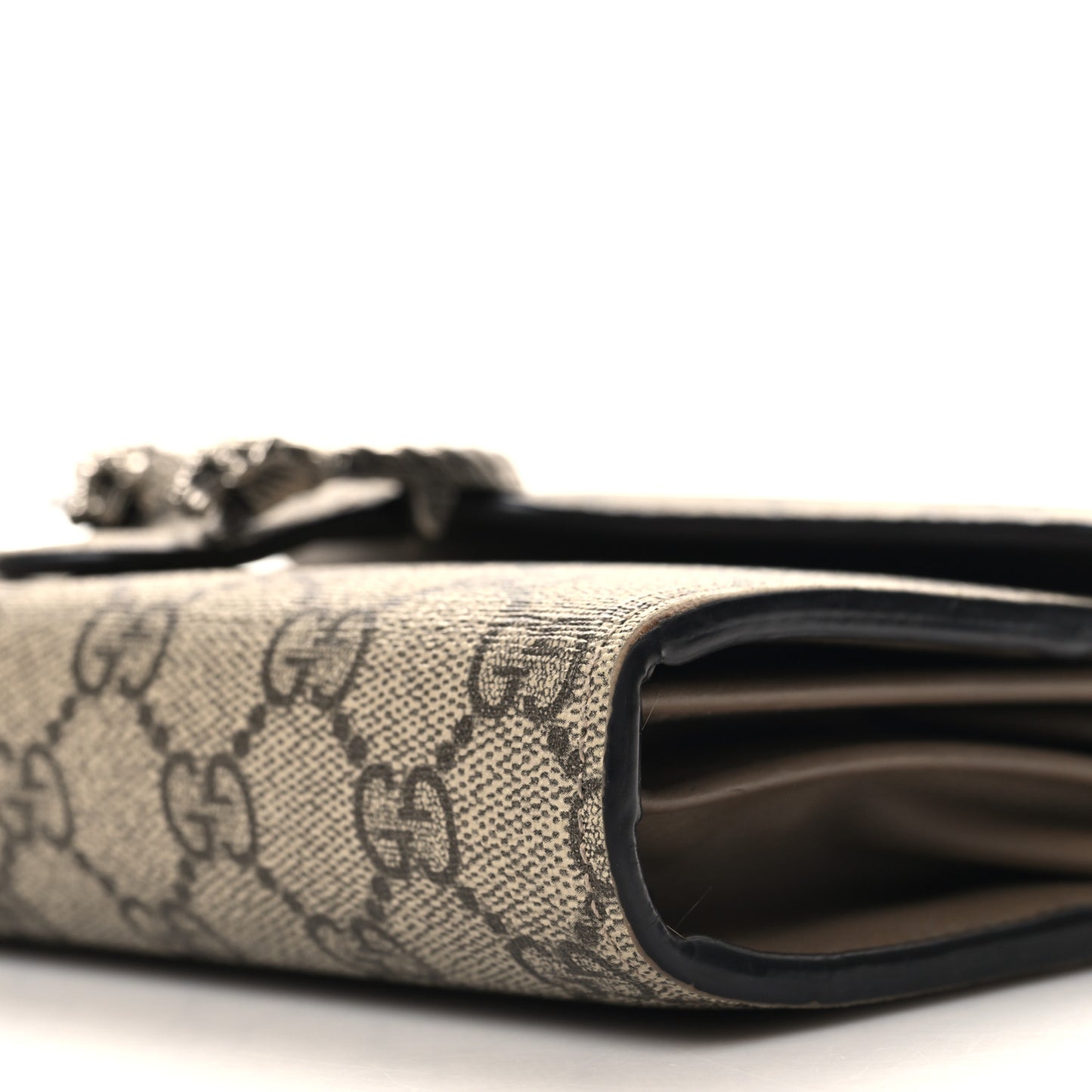 GG Supreme Monogram Mini Dionysus Chain Wallet Beige Taupe