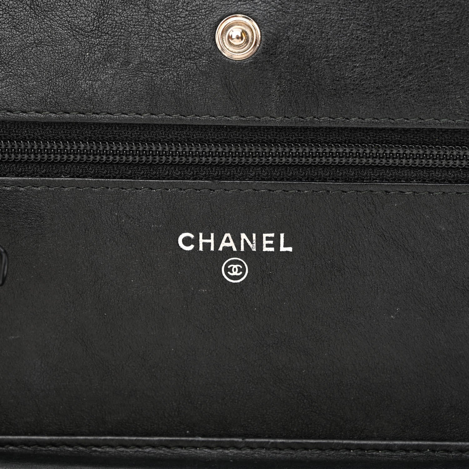 Chanel Crumpled Calfskin Quilted Wallet On Chain WOC So Black 6 of 17