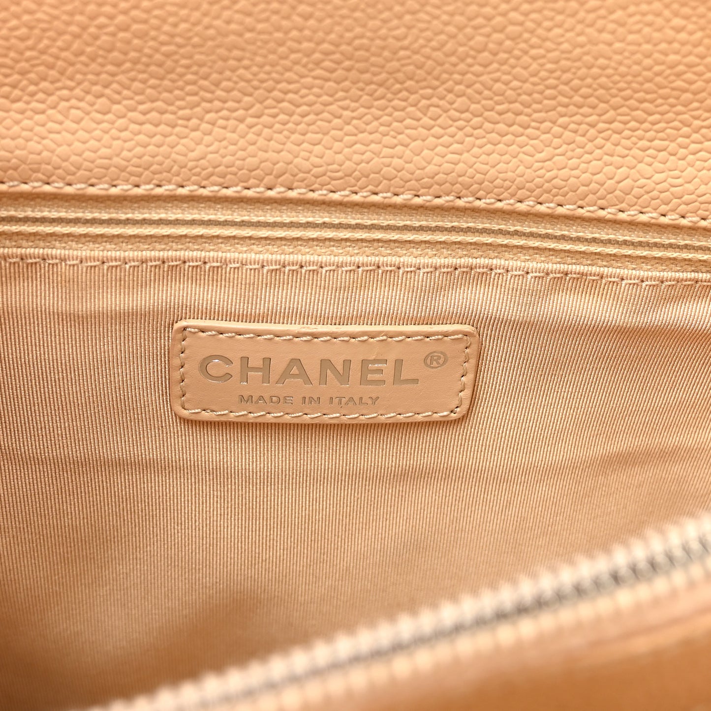 Caviar Quilted Grand Shopping Tote GST Beige