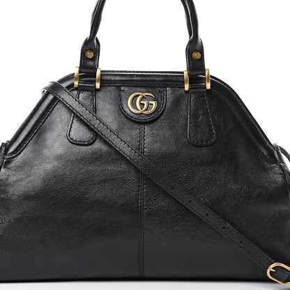Gucci Calfskin Medium Re(Belle) Top Handle Bag Black 7 of 11
