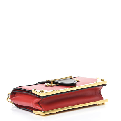 Prada City Calfskin Saffiano Cahier Bag Fuoco Black 3 of 8