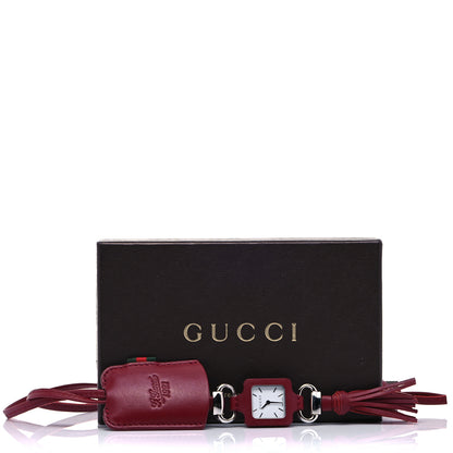 Gucci Stainless Steel Calfskin 1921 Pendant Quartz Watch Red 6 of 6