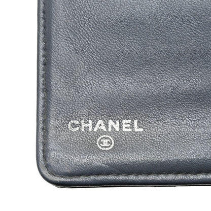Chanel Lambskin Quilted Yen Wallet Blue 6 of 15