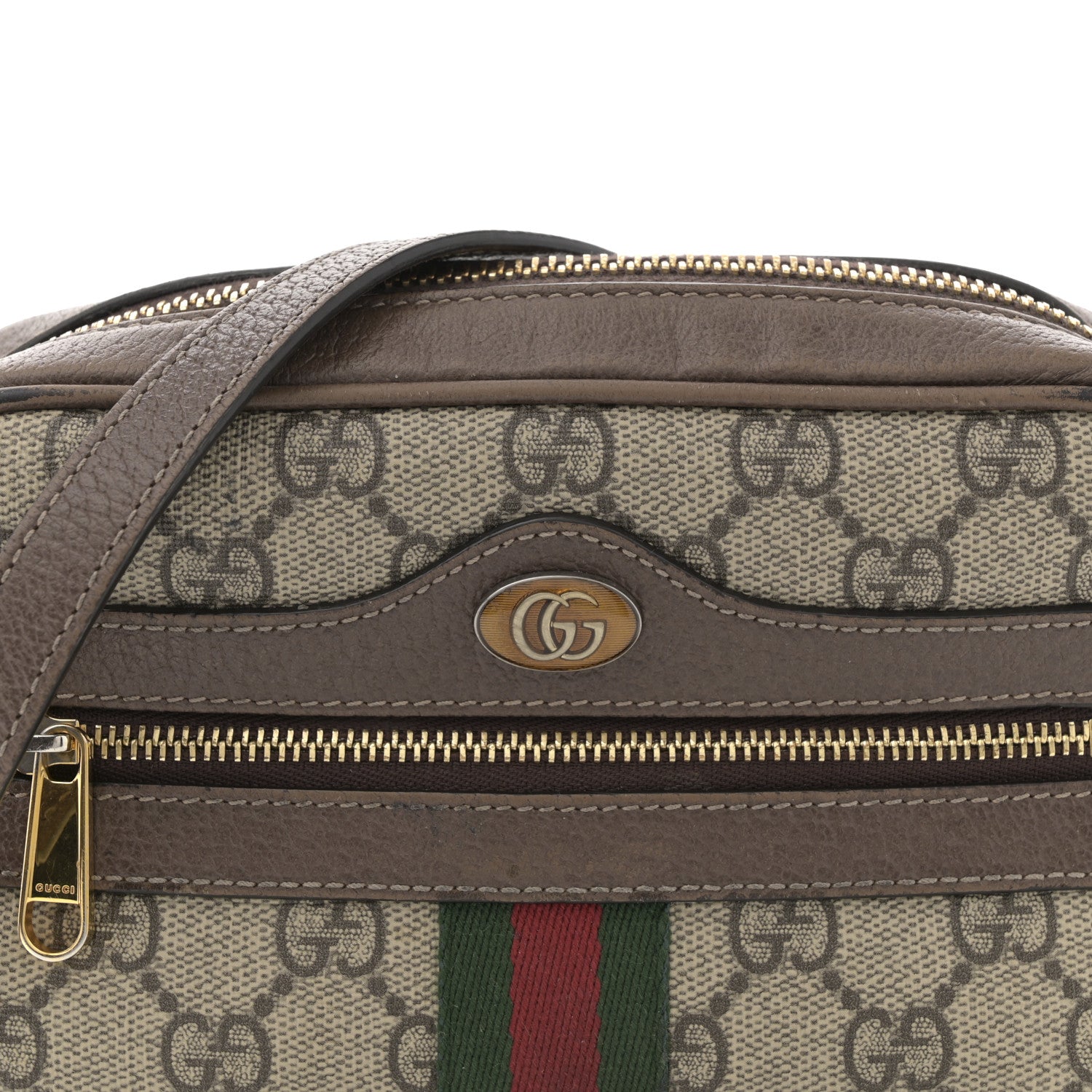 Gucci GG Supreme Monogram Web Mini Ophidia Shoulder Bag Brown 8 of 16