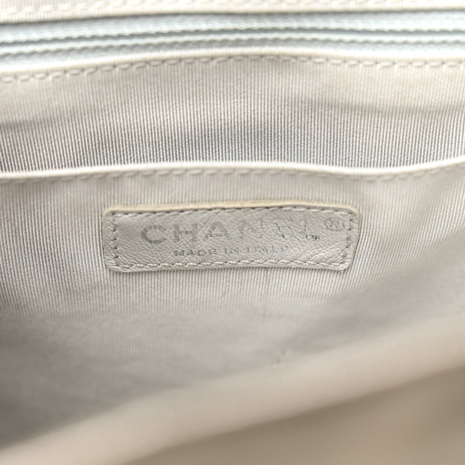 Chanel Iridescent Calfskin Chevron Quilted Small Urban Spirit Backpack Silver 6 of 10