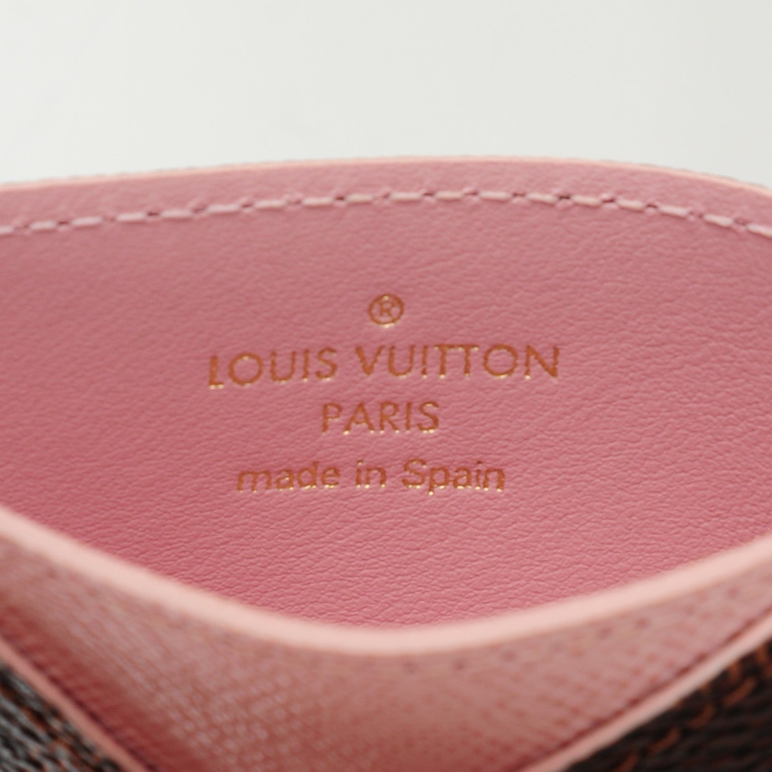 Louis Vuitton Damier Ebene Caissa Card Holder Rose Ballerine 6 of 7