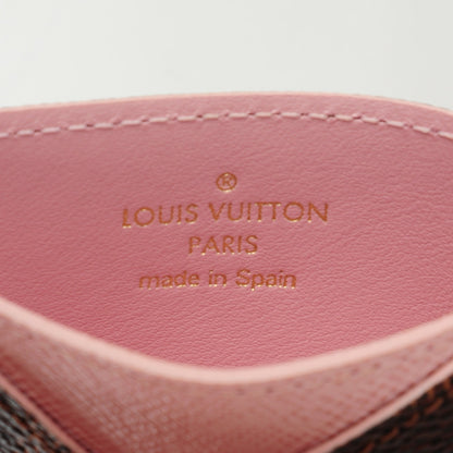 Louis Vuitton Damier Ebene Caissa Card Holder Rose Ballerine 6 of 7