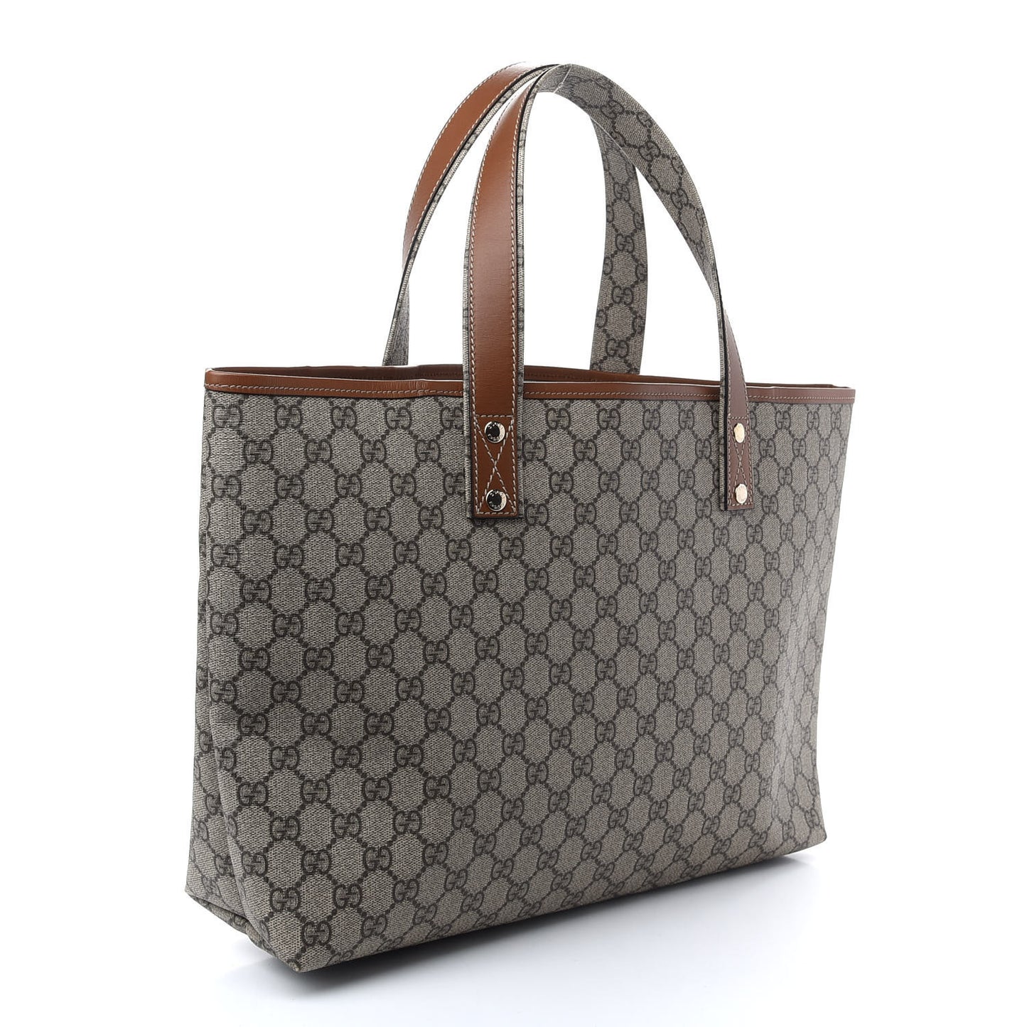 GG Plus Monogram Medium Signature Web Loop Tote Brown