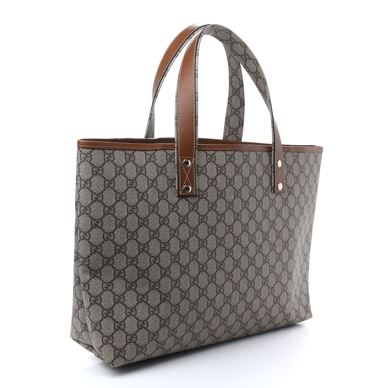 Gucci GG Plus Monogram Medium Signature Web Loop Tote Brown 3 of 9