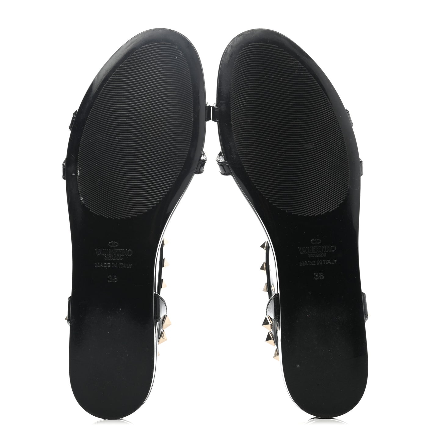 PVC Jelly Rockstud Caged Sandals 38 Black