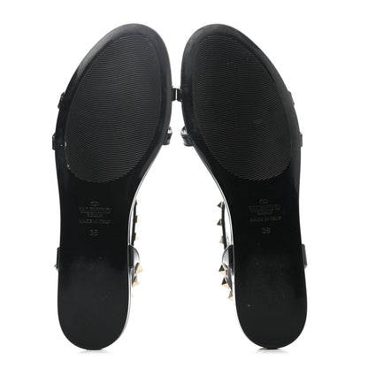 Valentino Garavani PVC Jelly Rockstud Caged Sandals 38 Black 4 of 6