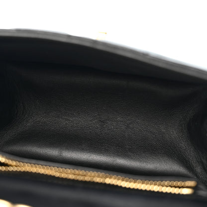 Salvatore Ferragamo Calfskin Quilted Gancini Flap Bag Black 5 of 11