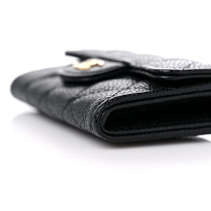 Chanel Caviar Quilted Flap Card Holder Wallet Black 10 of 12