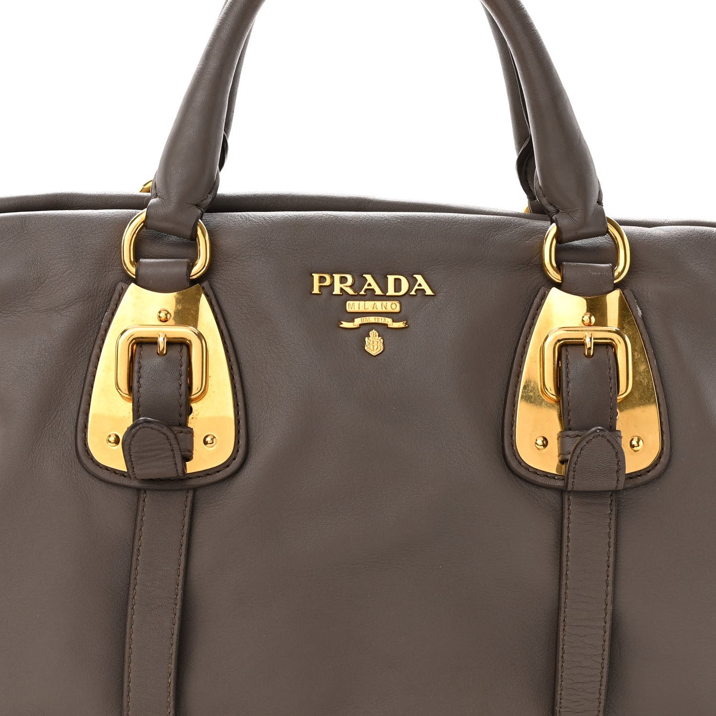 Soft Calf Shopping Satchel Bag Bambu