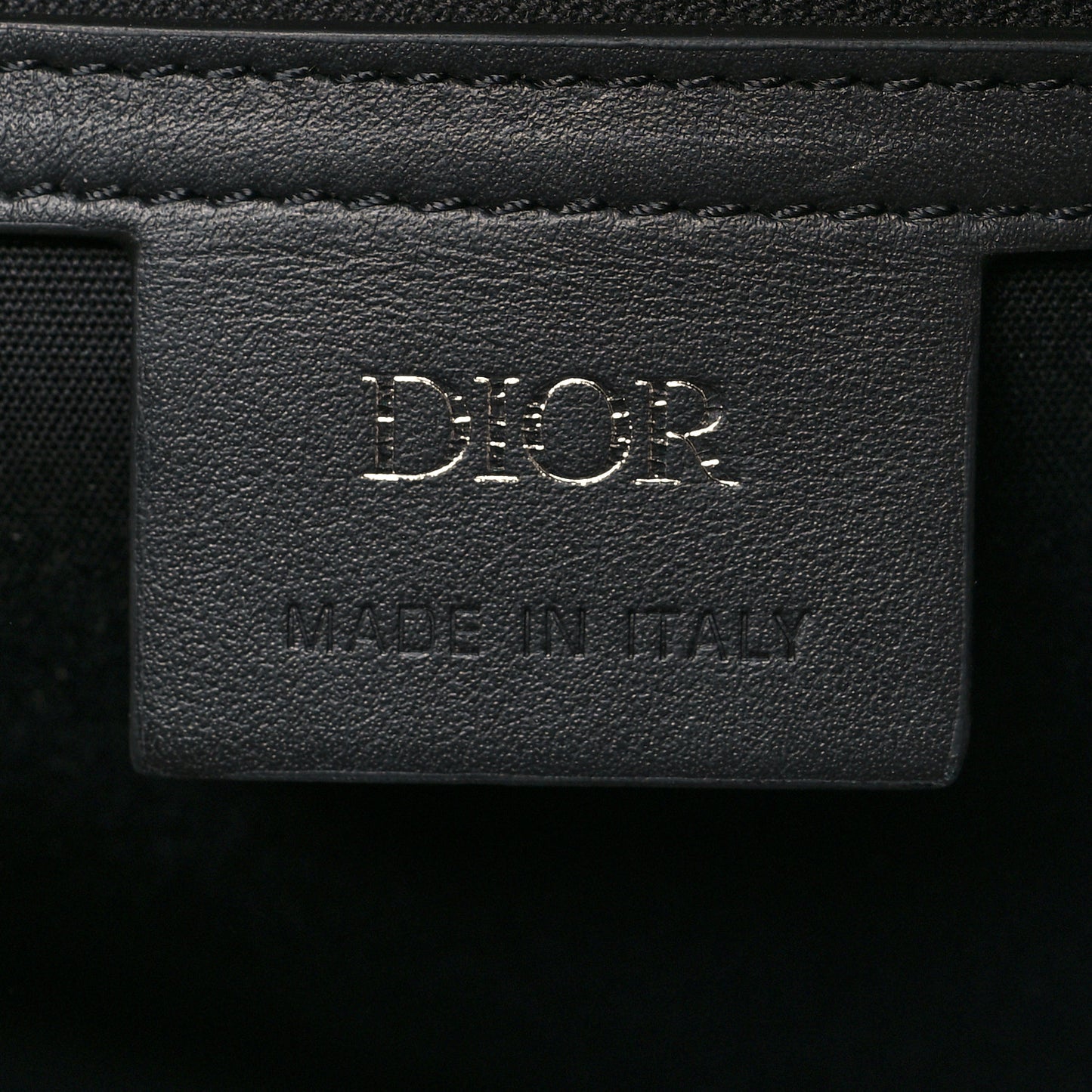 CHRISTIAN DIOR Coated Canvas CD Diamond Lingot 50 Bag Black