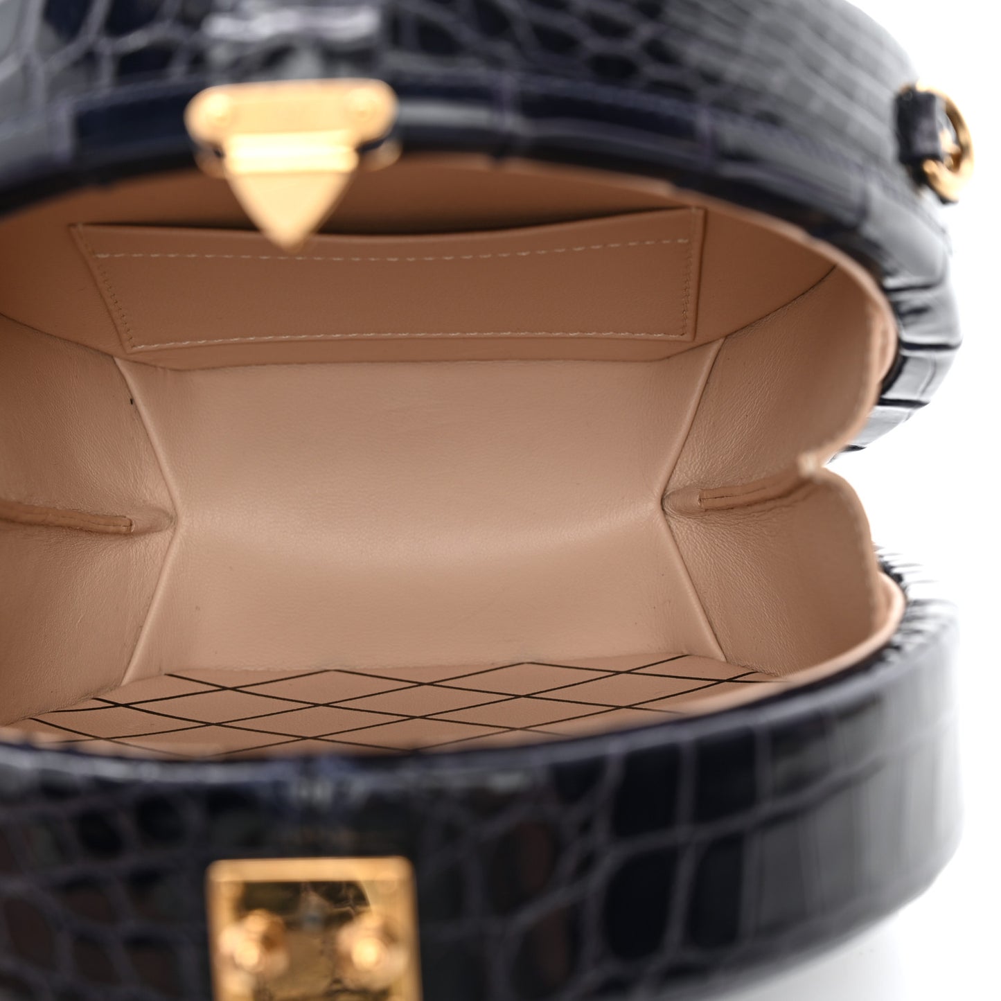 Crocodile Petite Boite Chapeau Navy