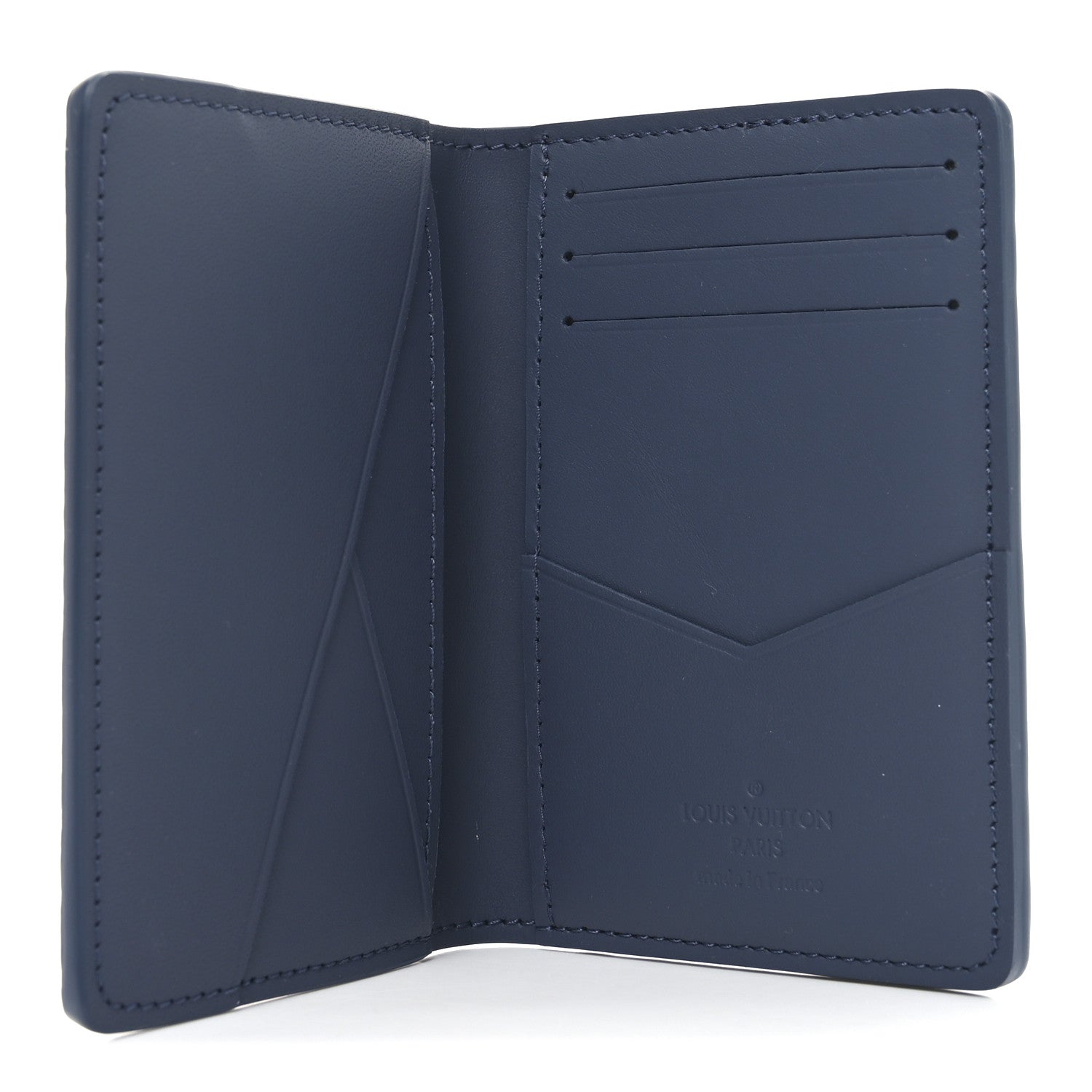 Louis Vuitton Calfskin Monogram Shadow Pocket Organizer Blue 6 of 6