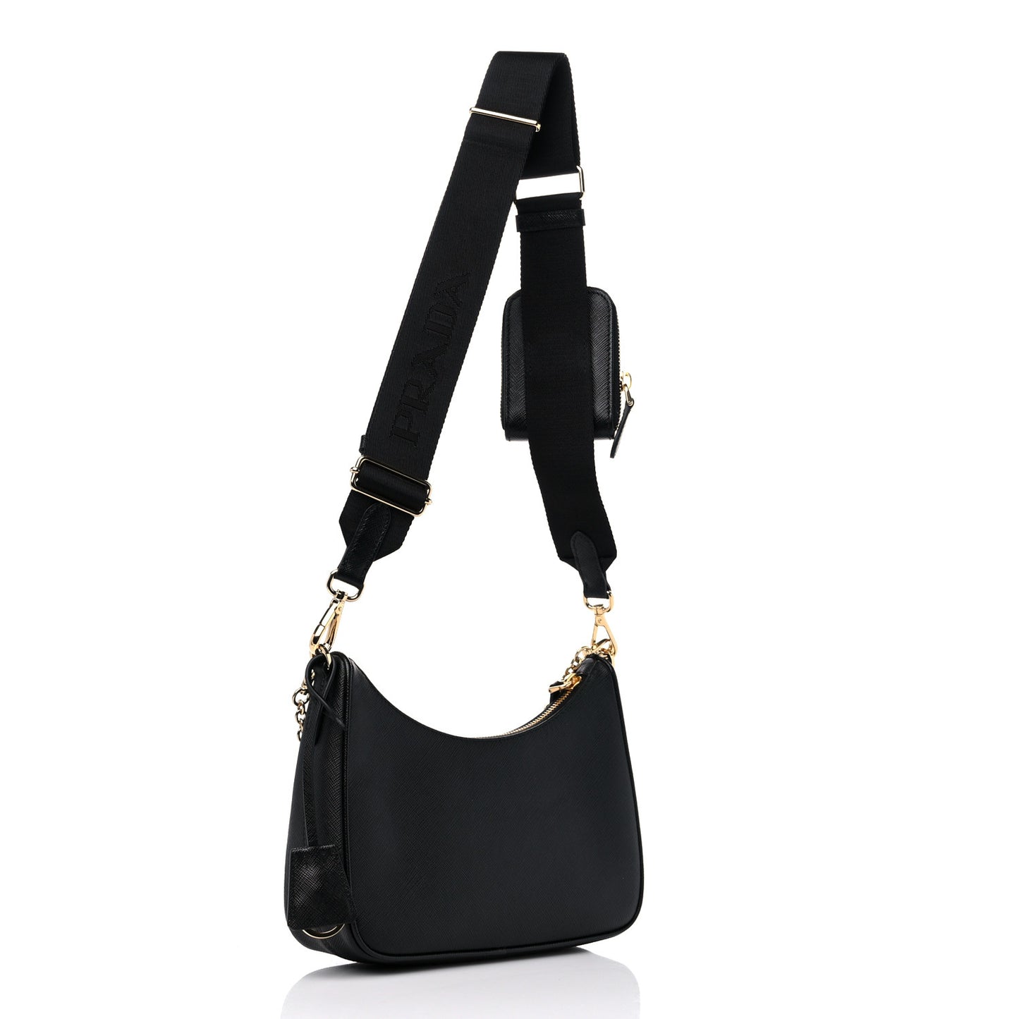 Saffiano Lux Re-Edition 2005 Shoulder Bag Black
