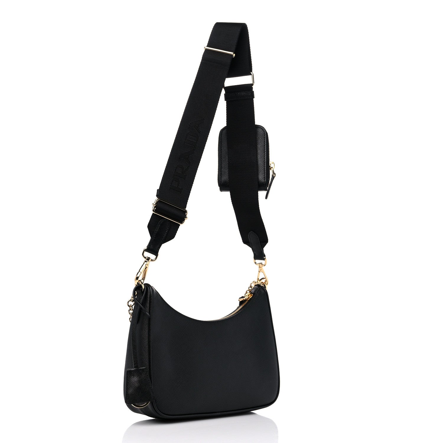 Prada Saffiano Lux Re-Edition 2005 Shoulder Bag Black 3 of 8