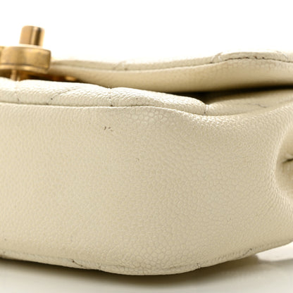 Chanel Caviar Quilted Chain Melody Waist Belt Bag White 10 of 10