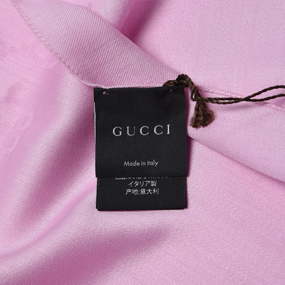 Gucci Wool Silk GG Monogram GGNat Scarf Rose 4 of 4