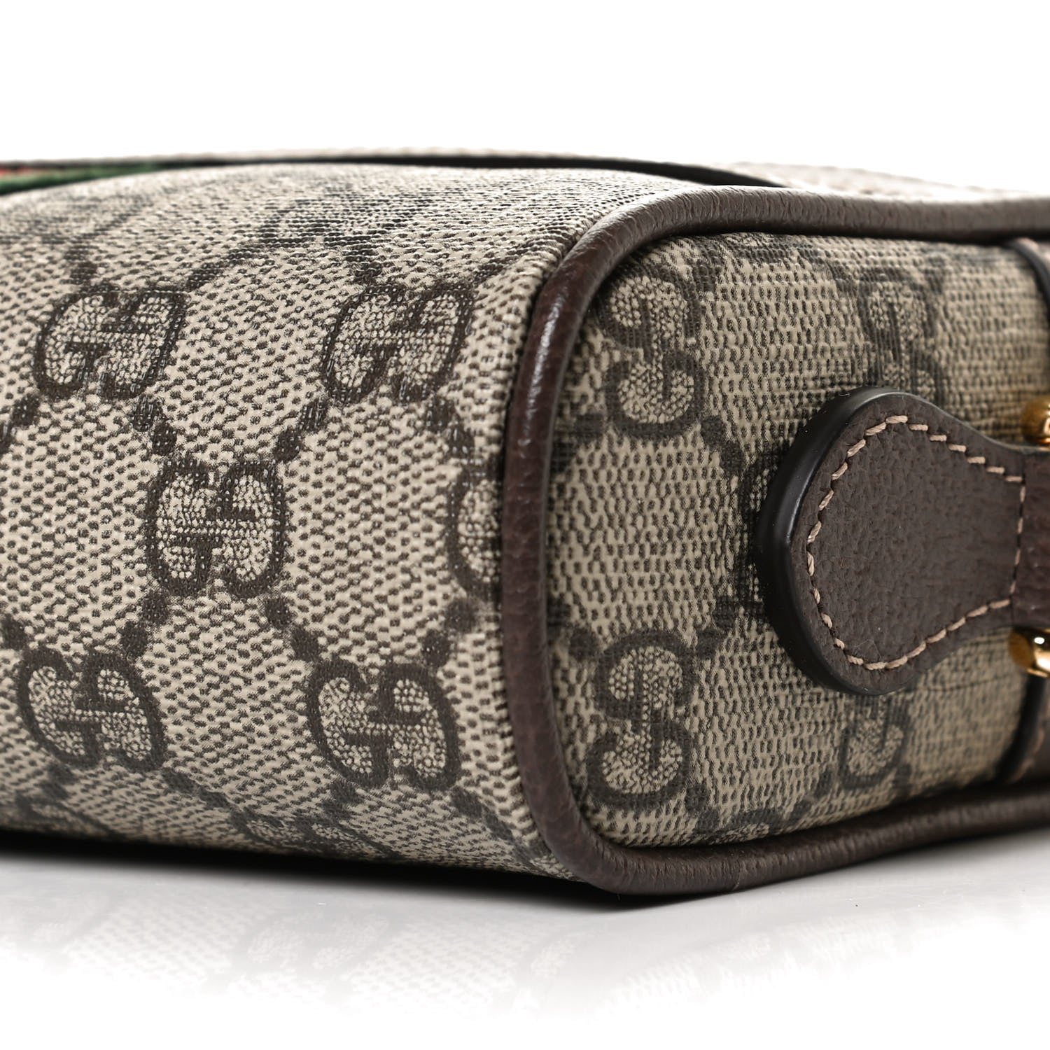 Gucci GG Supreme Monogram Web Mini Ophidia Shoulder Bag Brown 10 of 13
