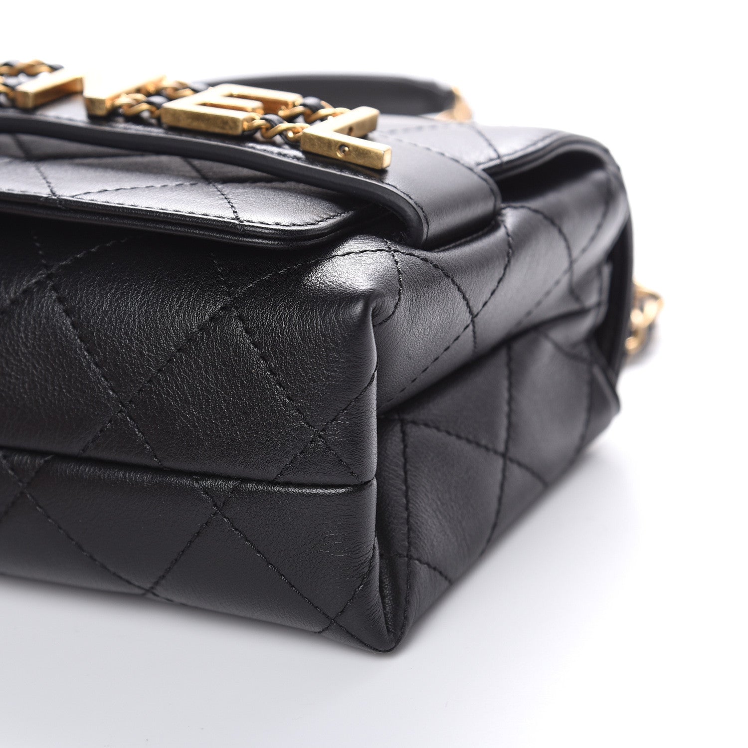Chanel Calfskin Quilted Small Enchained Flap Black 10 of 12
