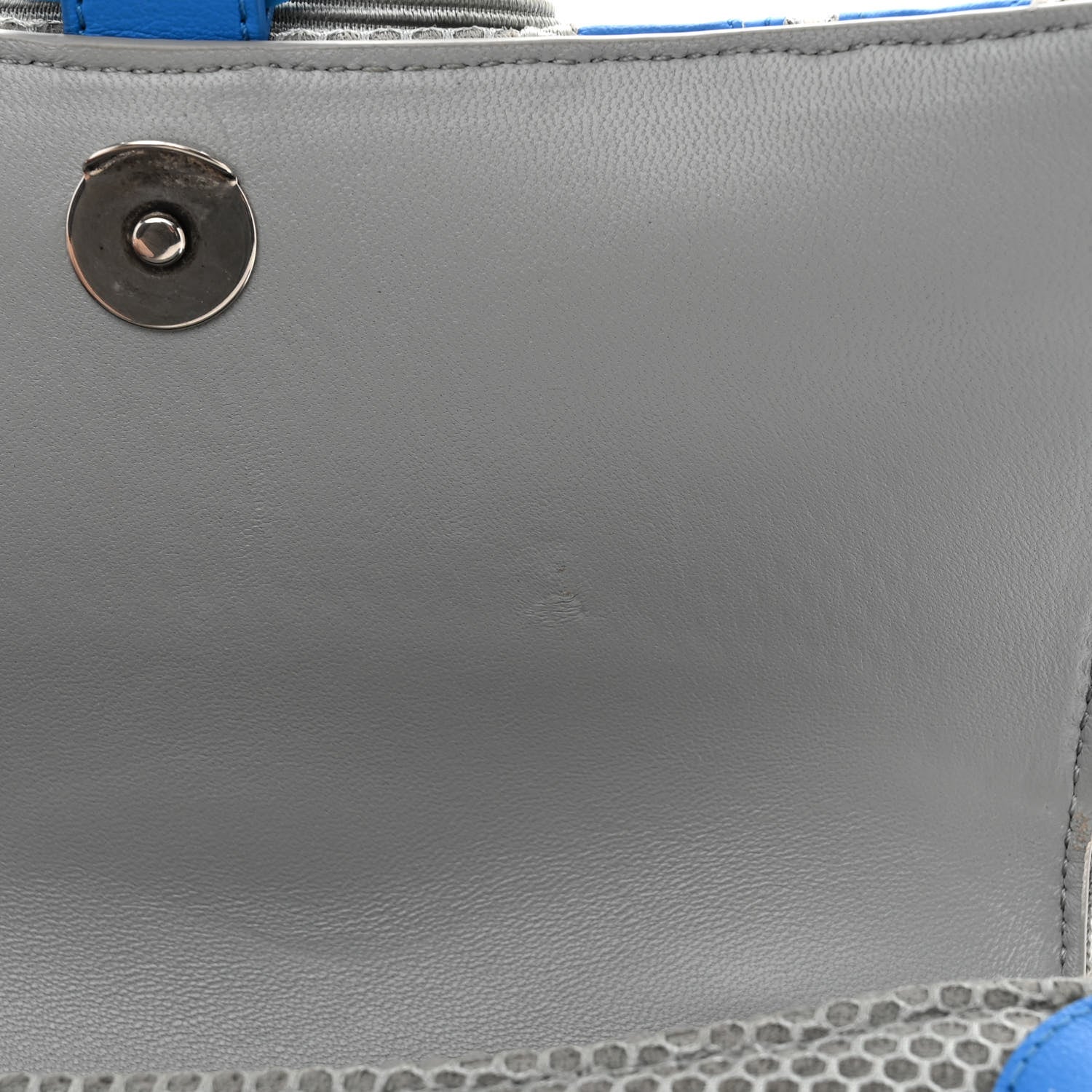 Balenciaga Faux Calfskin Fabric Small Sneakerhead Top Handle Bag Blue Grey 13 of 15