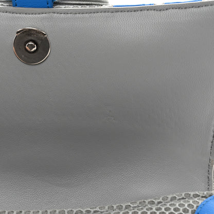 Balenciaga Faux Calfskin Fabric Small Sneakerhead Top Handle Bag Blue Grey 13 of 15