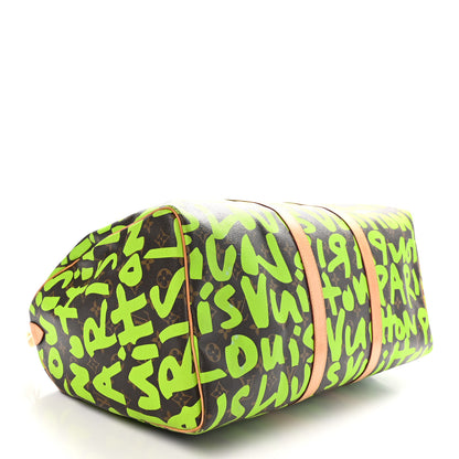 Louis Vuitton Monogram Graffiti Keepall 50 Green 3 of 11