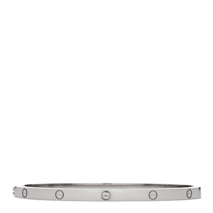 Cartier 18K White Gold Small LOVE Bracelet 17 2 of 8