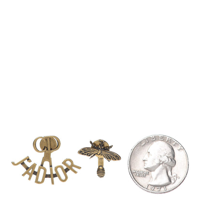 Christian Dior Metal J'Adior Earrings Aged Gold 3 of 4