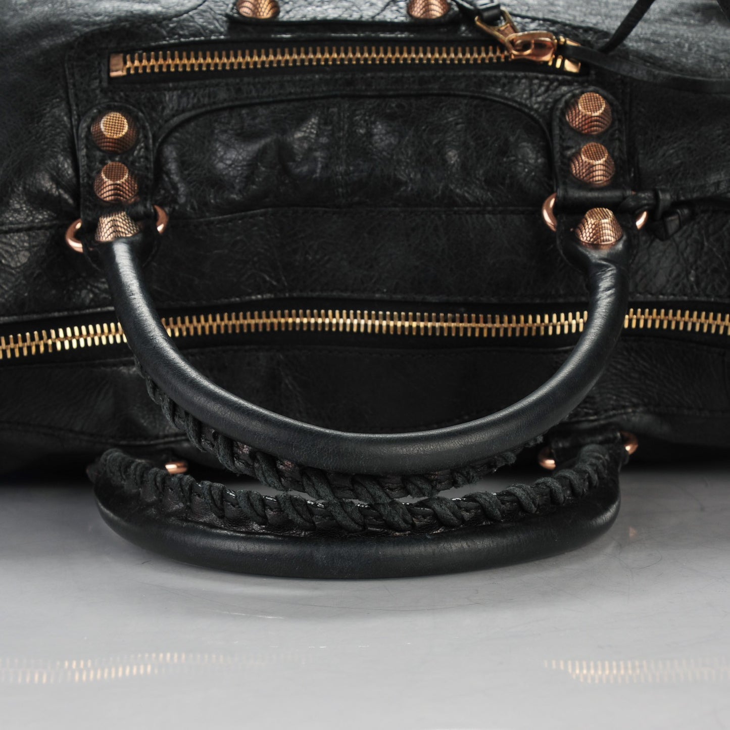 Agneau Giant 12 Rose Gold Hardware Work Black