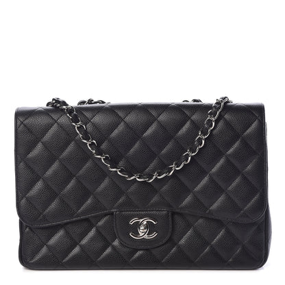 Chanel Caviar Quilted Jumbo Single Flap Black 1 of 10