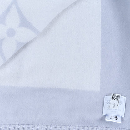 Louis Vuitton Wool Cashmere Plaid Monogram Blanket Light Purple 3 of 3