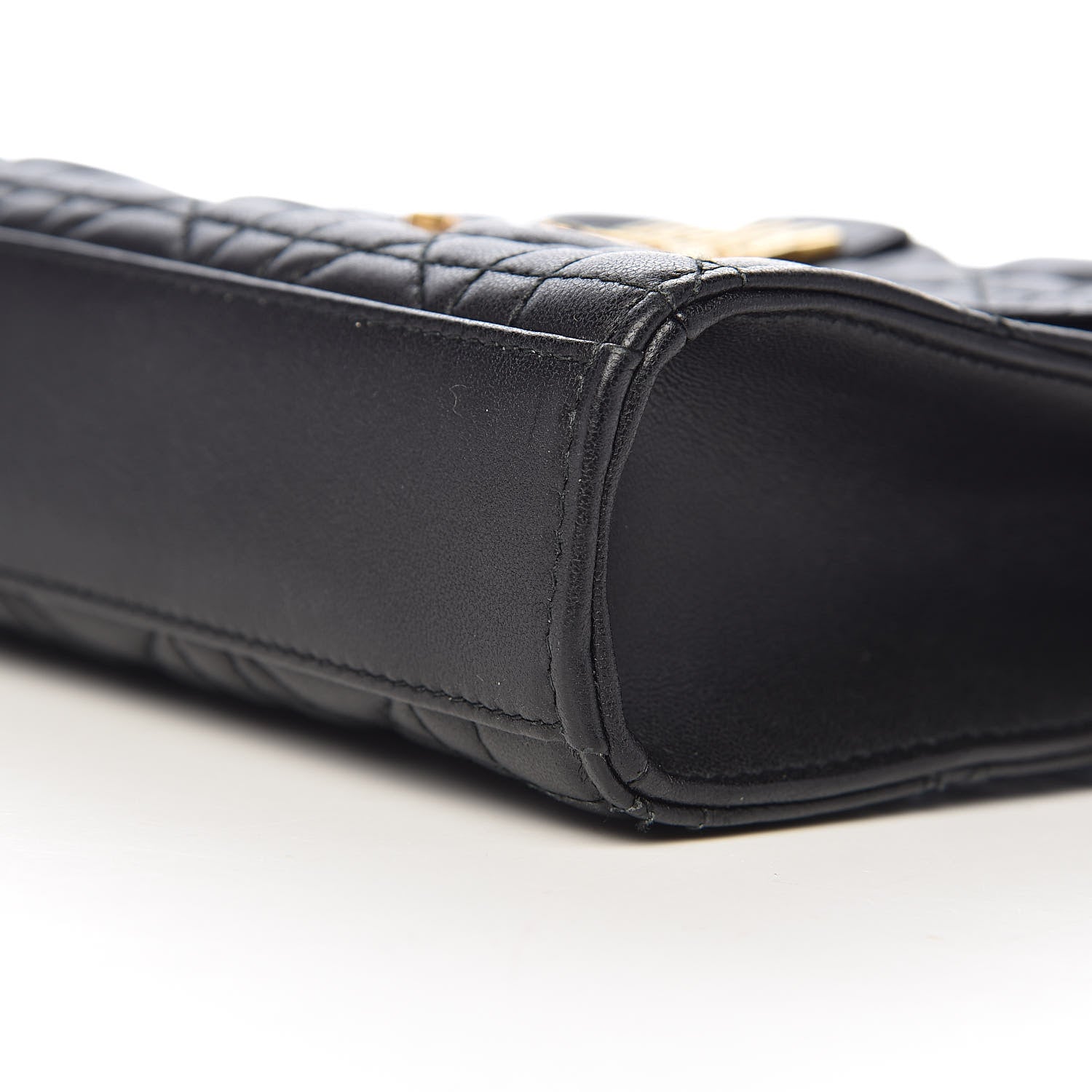 Christian Dior Lambskin Cannage Dioraddict Wallet on Chain Bag Black 9 of 9