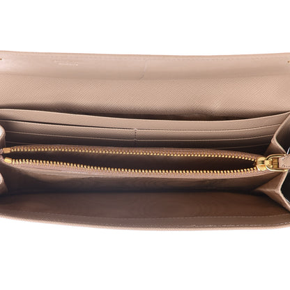Prada Saffiano Metal Continental Flap Wallet Cammeo 4 of 7