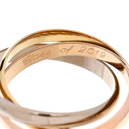 Cartier 18K Pink Yellow White Gold Small Trinity Ring 57 8 5 of 6