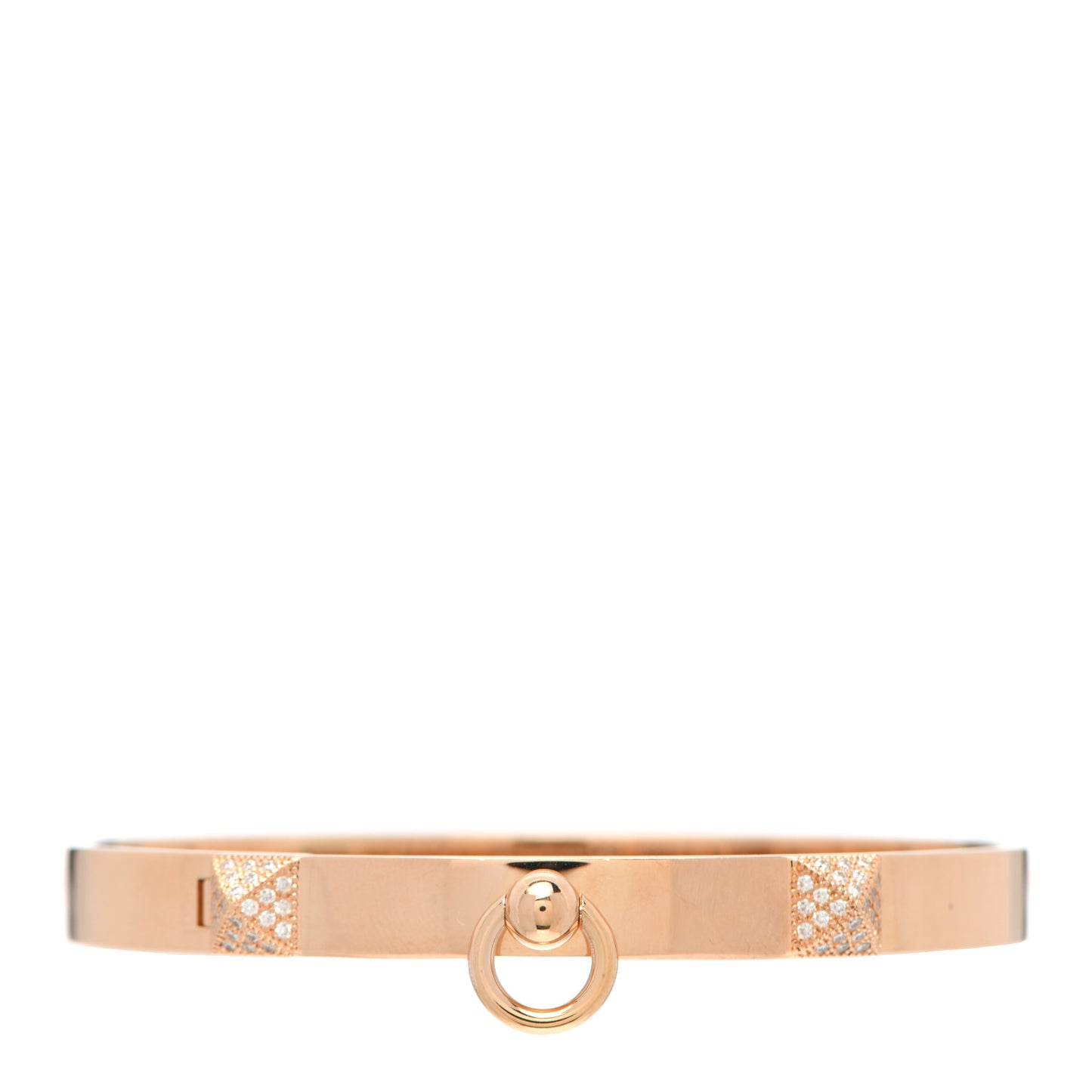 18K Rose Gold Diamond PM Collier De Chien Bracelet SH