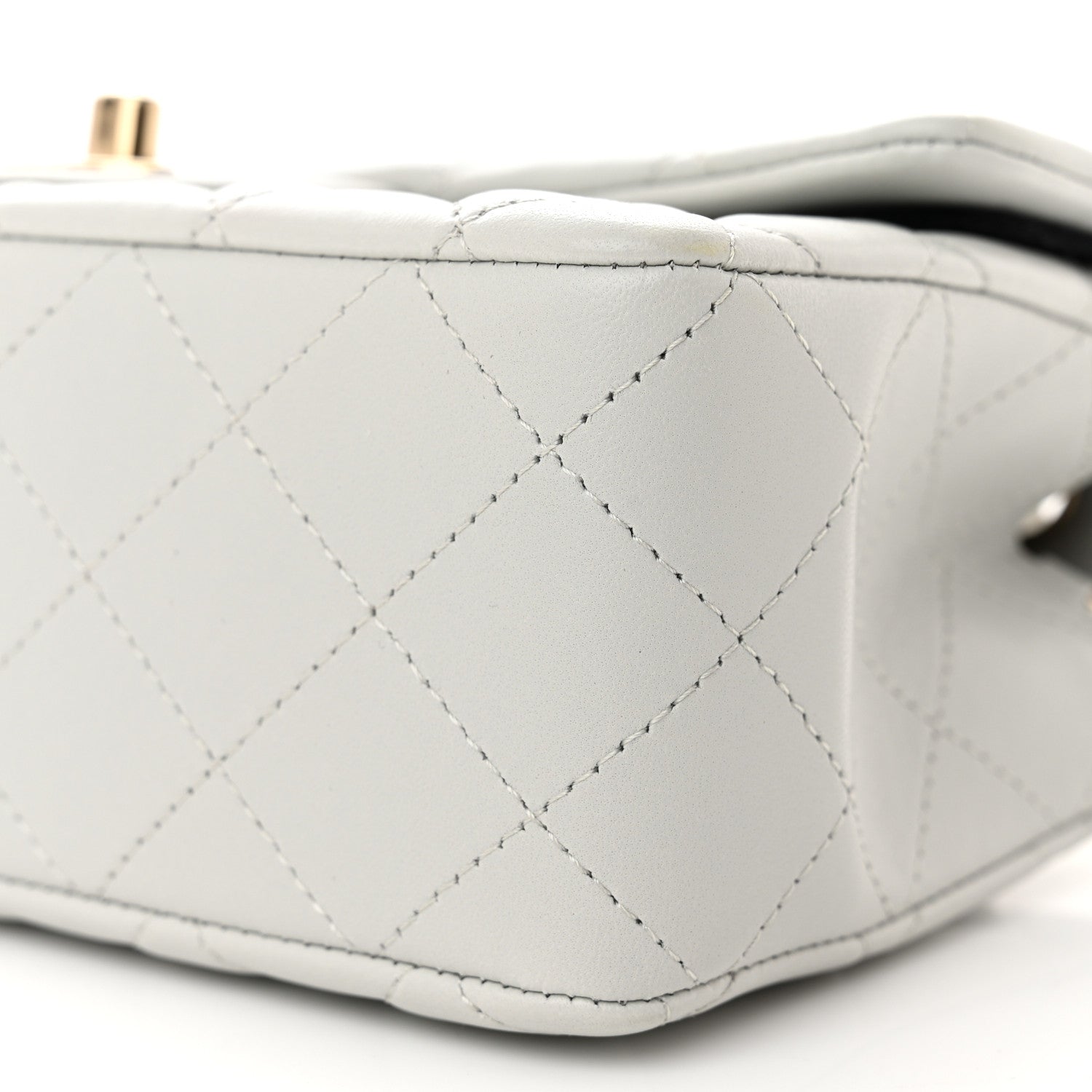 Chanel Lambskin Quilted Mini Rectangular Flap Light Blue 10 of 11