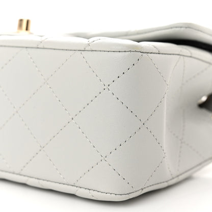 Chanel Lambskin Quilted Mini Rectangular Flap Light Blue 10 of 11