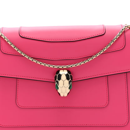 Bulgari Calfskin Serpenti Forever Shoulder Bag Pink 9 of 11