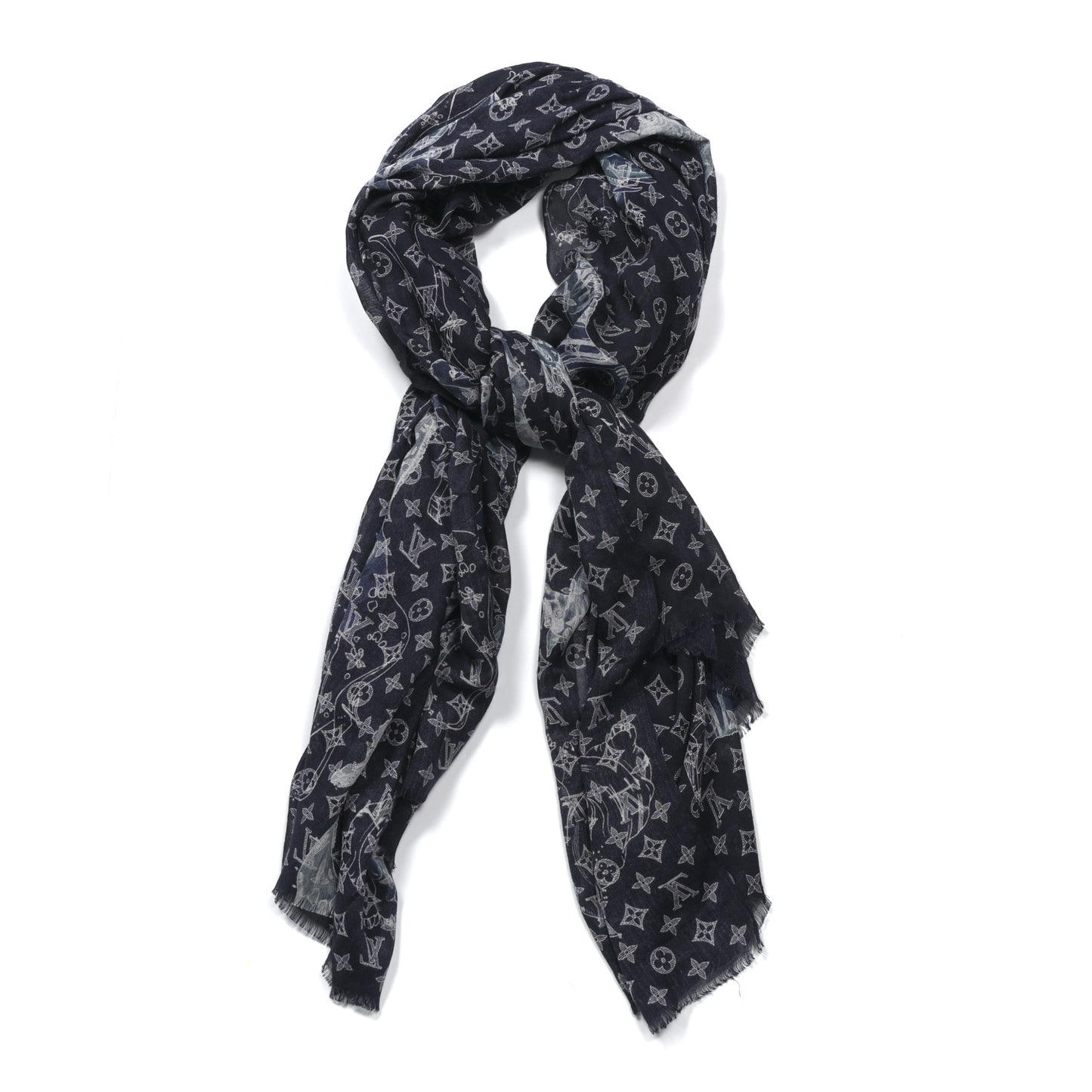 Cashmere Silk Chapman Brothers Stole Blue