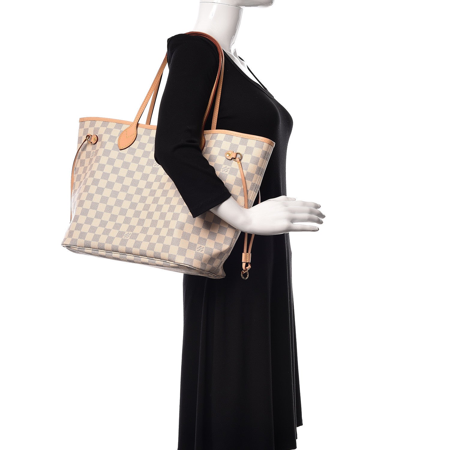 Louis Vuitton Damier Azur Neo Neverfull MM Rose Ballerine 2 of 13