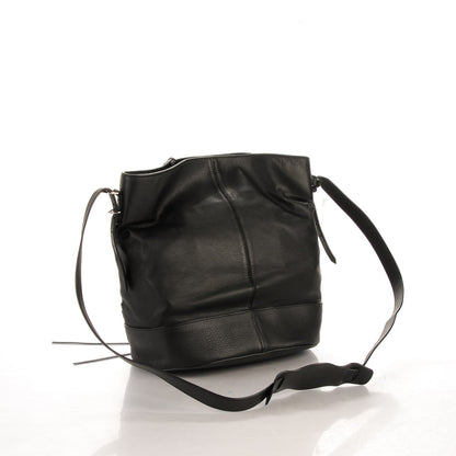 Balenciaga Veau Papier Classic Hardware Drop Bucket Bag Black 3 of 7