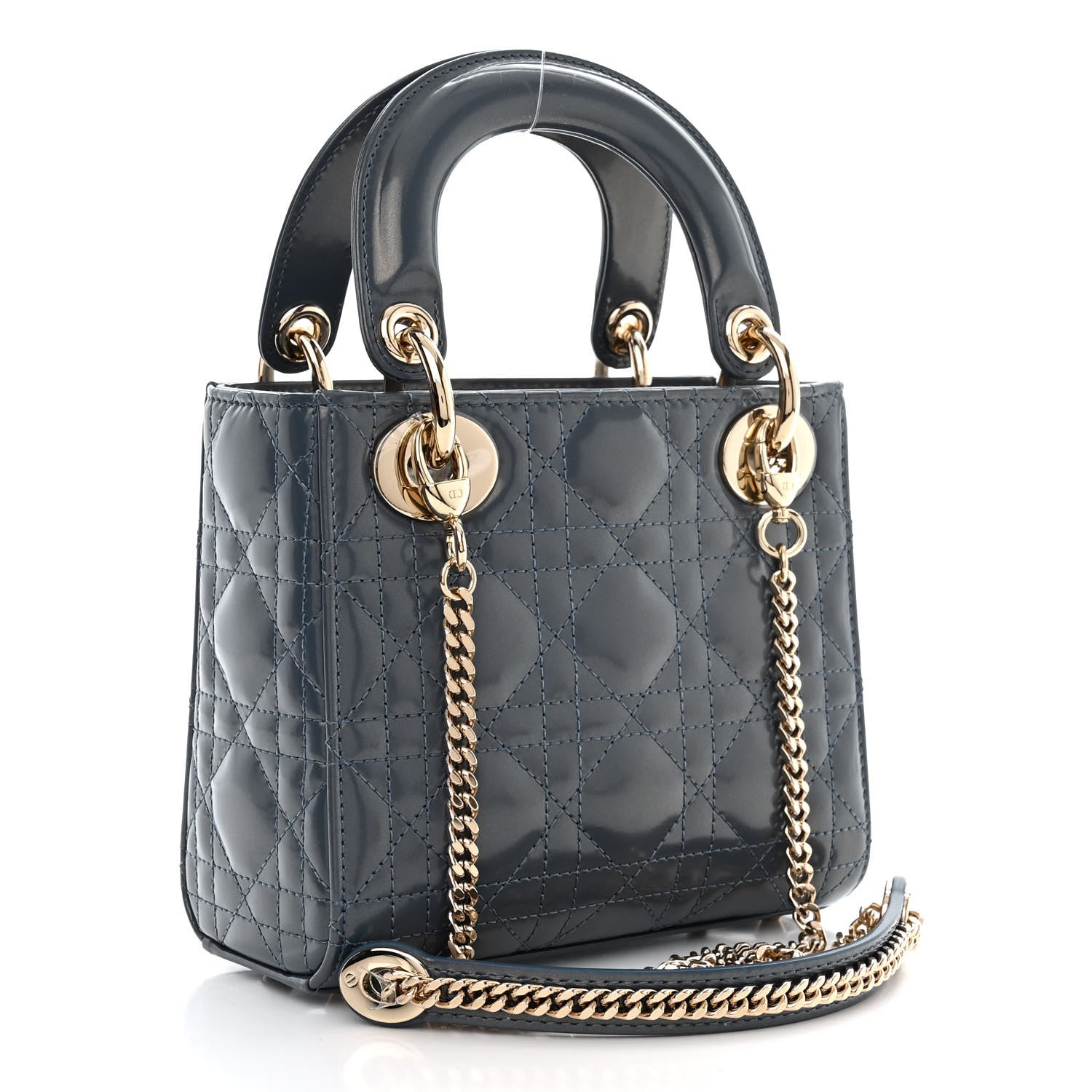 Christian Dior Patent Cannage Mini Lady Dior Pastel Night 3 of 10
